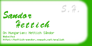 sandor hettich business card